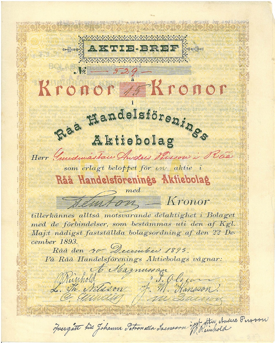 Råå Handelsförenings AB 1893