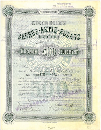 Stockholms Badhus AB, 1884