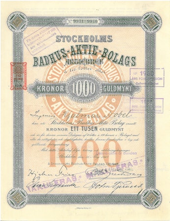 Stockholms Badhus AB, 1918