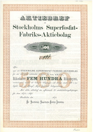Stockholms Superfosfat Fabriks AB, Provtryck