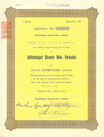 Strands Mek. Verkstad, AB, 1955
