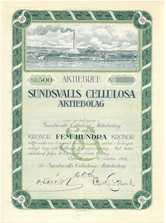 Sundsvalls Cellulosa AB, 1918
