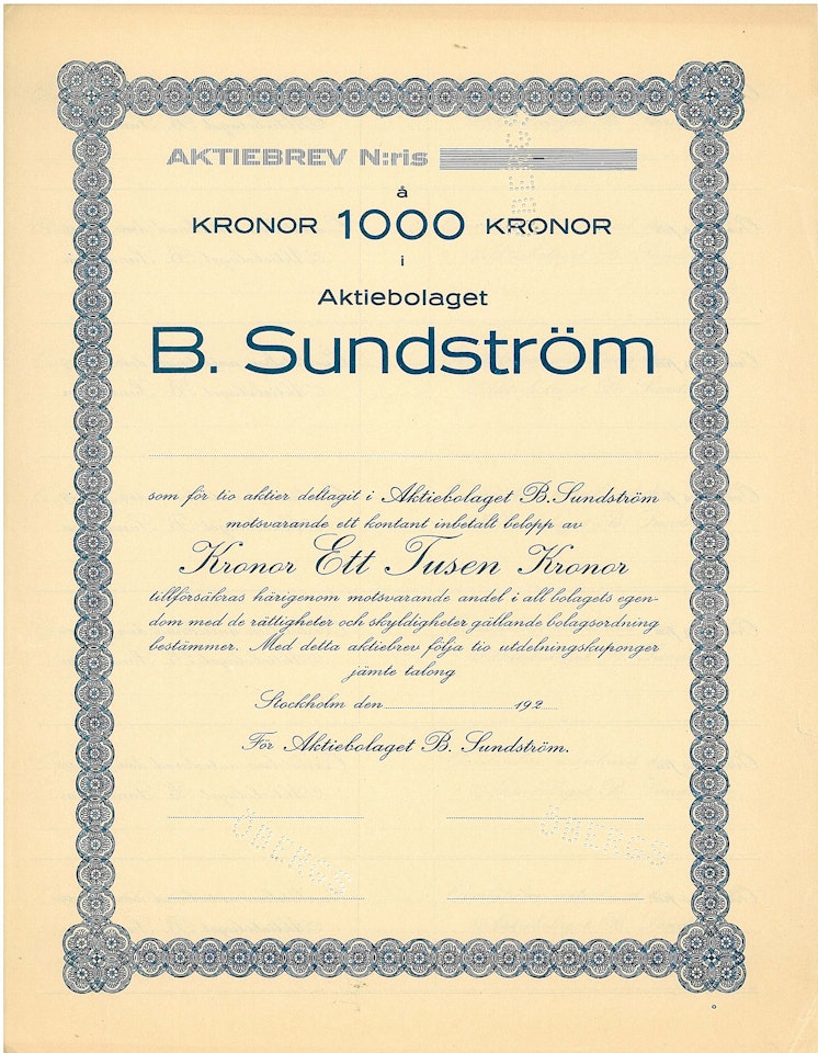 B. Sundström, AB