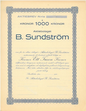 B. Sundström, AB