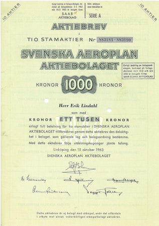 Svenska Aeroplan AB, 1963