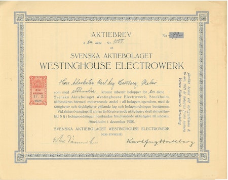 Svenska AB Westinghouse Electrowerk