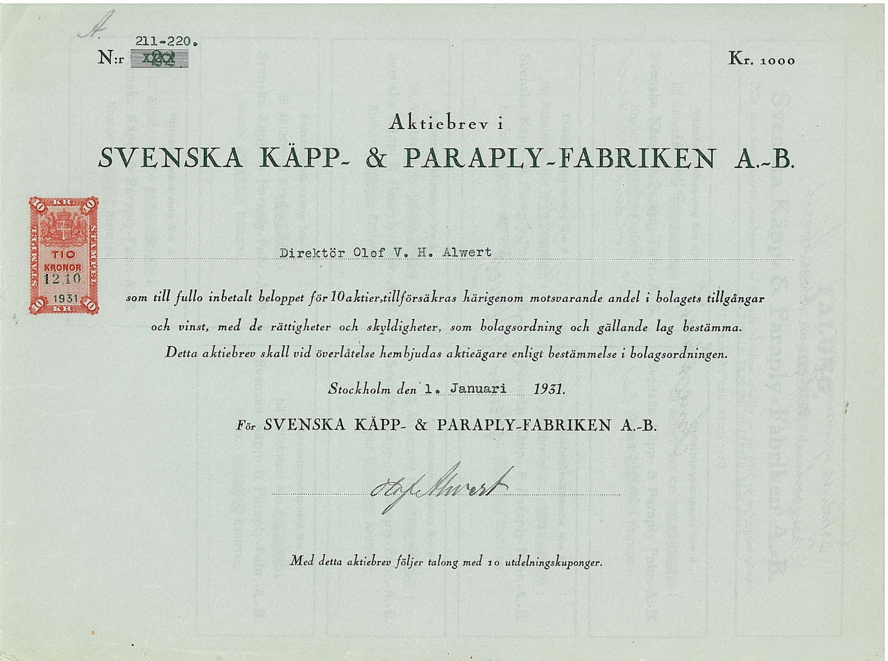 Svenska Käpp & Paraply Fabriken AB