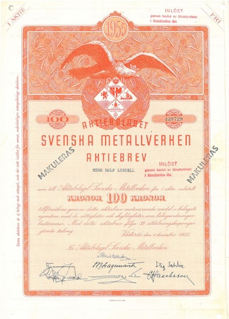 Svenska Metallverken, AB, 1955