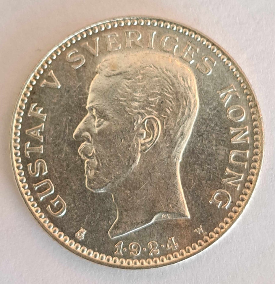 Gustav V, 1 krona 1924
