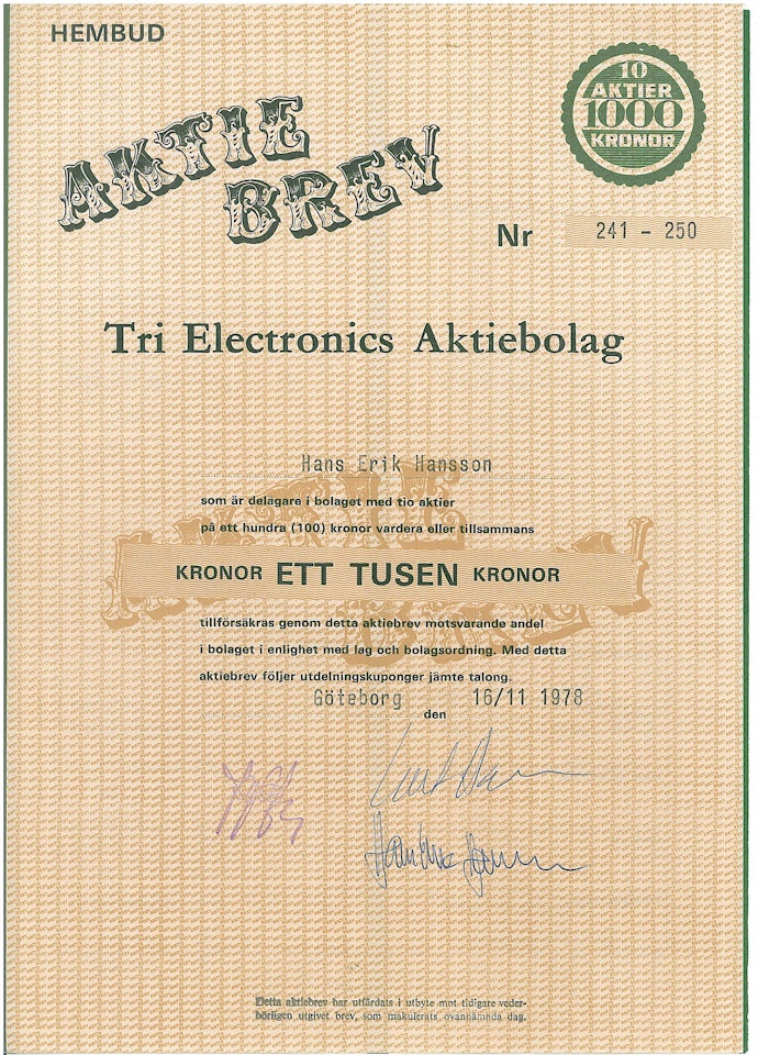 Tri Electronics AB