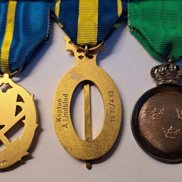 Släpa med 3 medalj, Vasa, Fädernesland mm