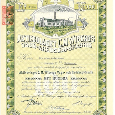 C. M. Wibergs Wagn-& Redskapsfabrik, AB, 1955
