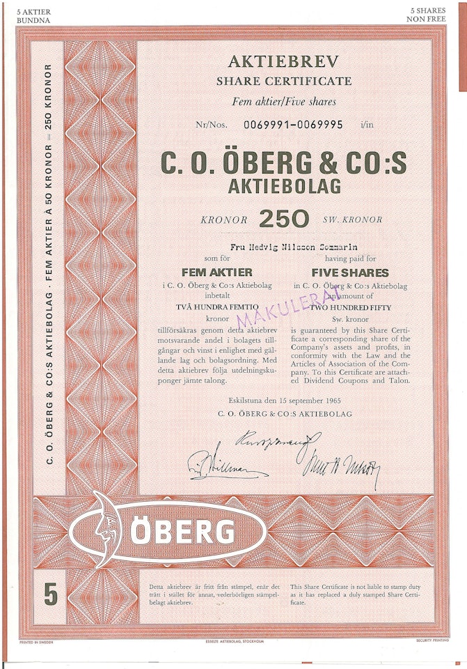 C. O. Öberg & Co:s AB