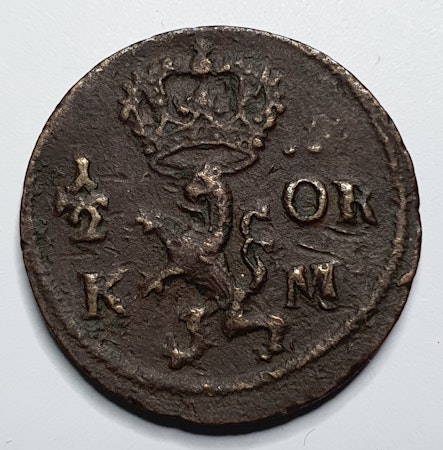 Karl XI 1/2 Öre KM 1661