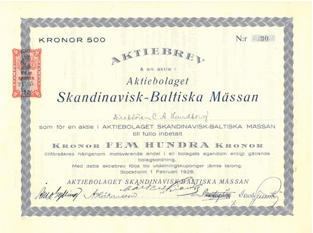 Skandinavisk-Baltiska Mässan, AB