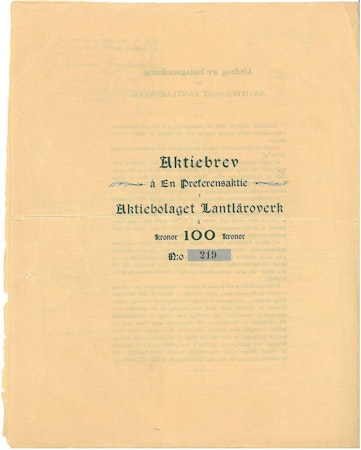 Lantläroverk, AB