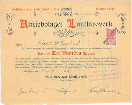 Lantläroverk, AB