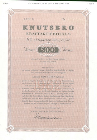 Knutsbro Kraft AB 6% obligation
