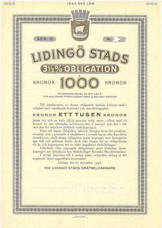 Lidingö Stads Obligation