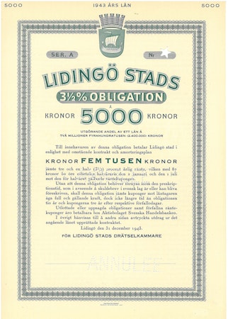 Lidingö Stads Obligation