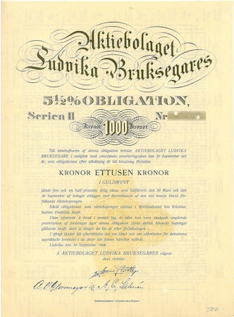 Ludvika Bruksegares, AB 5 1/2 % Obligation