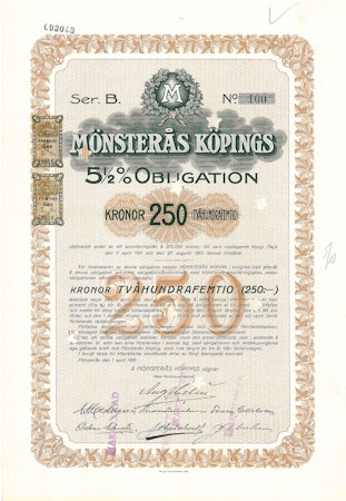 Mönsterås Köpings obligation