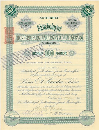 Jordbrukarnes Järn & maskinaffär, AB