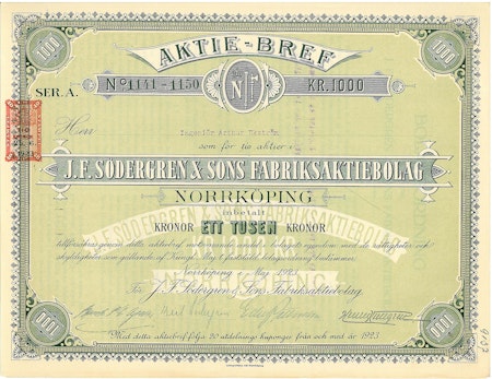 Södergren & Sons fabriks AB, J.F