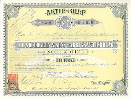 Södergren & Sons fabriks AB, J.F
