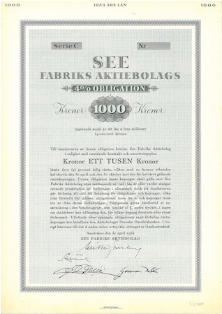SEE Fabriks AB Obligation