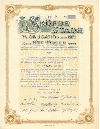 Sköfde Stads obligation
