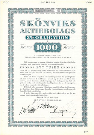 Skönviks AB Obligation