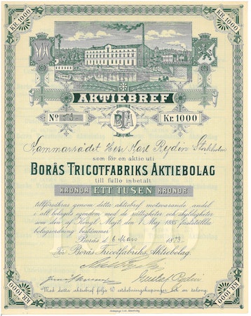 Borås Tricotfabriks AB, 1893