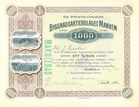 Byggnads AB Manhem, 1901