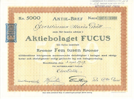 Fucus, AB, 5 000 kr