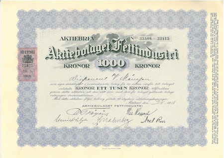 Fettindustri, AB, 1000 kr