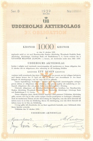 Uddeholm, AB Obligation