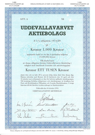 Uddevallavarvet AB obligation