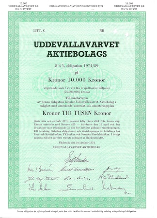 Uddevallavarvet AB obligation