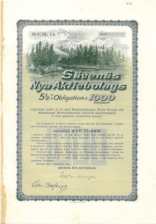Sävenäs Nya AB, Obligation