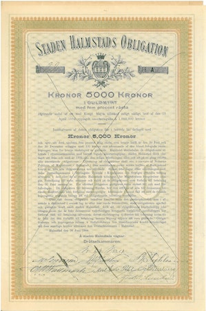 Staden Halmstads Obligation
