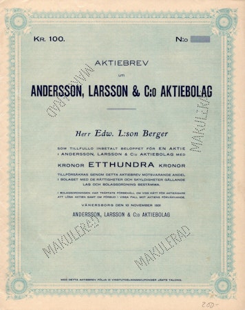 Andersson, Larsson & C:o AB