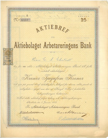 Arbetareringens Bank, AB