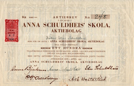 Anna Schuldheis Skola AB