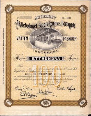 Apotekarnes Förenade Vatten-fabriker, AB, 1948