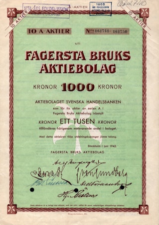 Fagersta Bruk, AB, 1942
