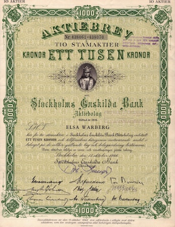 Stockholms Enskilda Bank, 1000, 1946