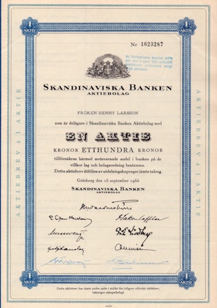 Skandinaviska Banken, 1955