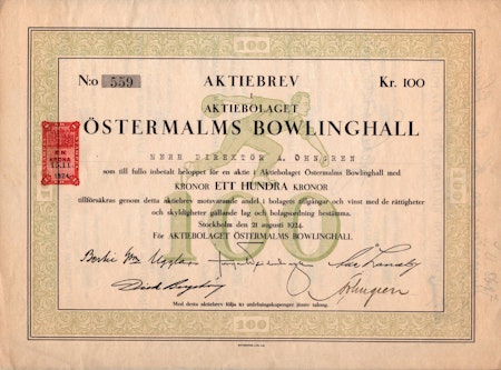 Östermalms Bowlinghall, AB