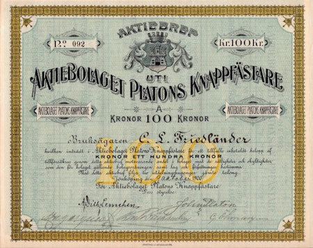 Plantons Knappfästare, AB
